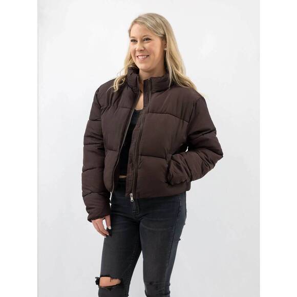 HYFVE Jackets & Blazers - NEW HYFVE cropped puffer jacket in dark brown